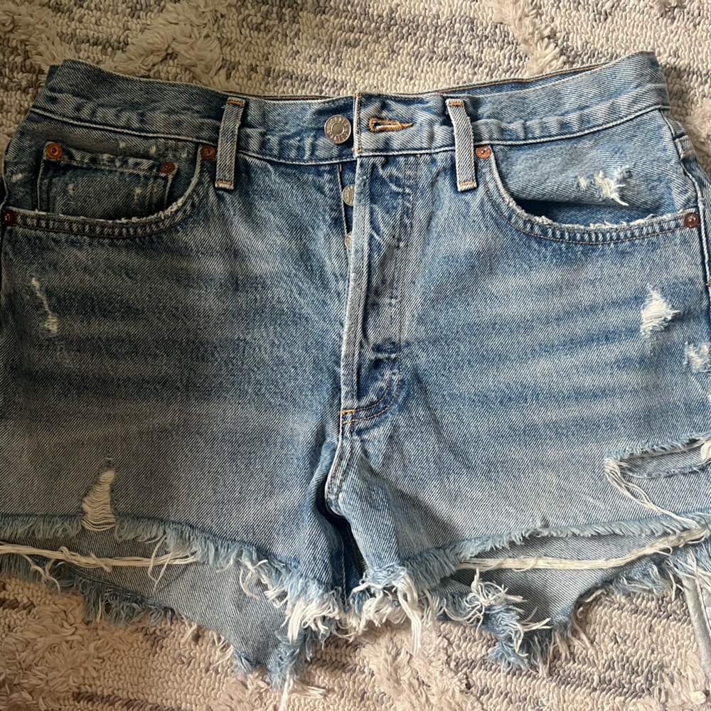AGOLDE Parker Distressed Denim Shorts (Swapmeet)